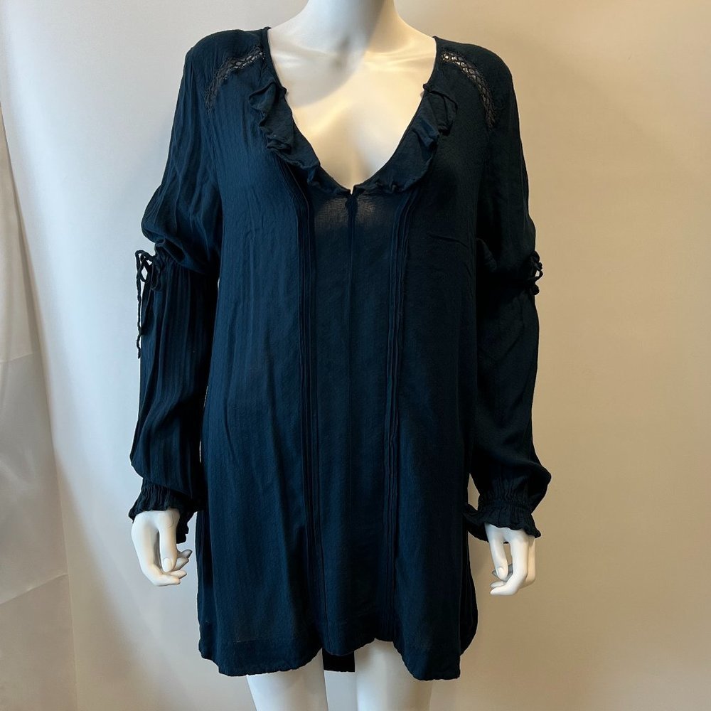 Free People V-Neck Ruffle Dress